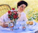 At Five O Clock by Guy Orlando Rose - Hand-Painted Oil Painting on Canvas For Sale