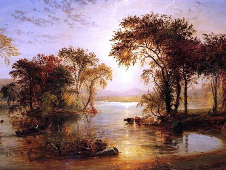 Autumn on the Susquehanna by Jasper Francis Cropsey - Hand-Painted Oil Painting on Canvas For Discount