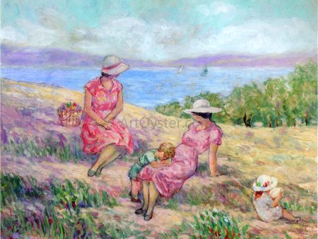 At the Mediterranean Coast by Henri Lebasque - Hand-Painted Oil Painting on Canvas Online Hot Sale