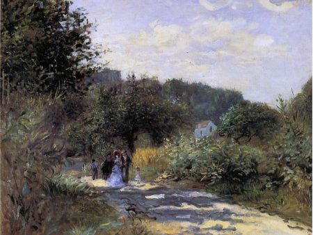 A Road in Louveciennes by Pierre Auguste Renoir - Hand-Painted Oil Painting on Canvas Online Sale