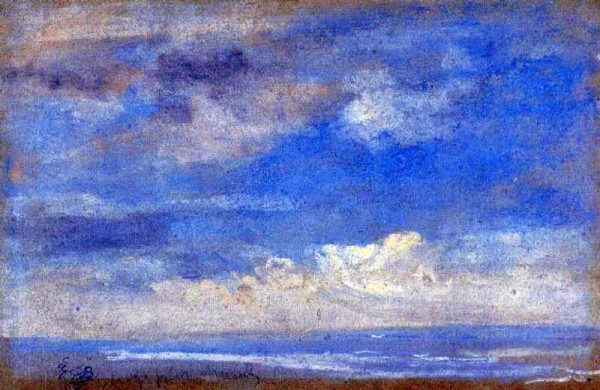 Clouds by Eugene-Louis Boudin - Hand-Painted Oil Painting on Canvas Hot on Sale