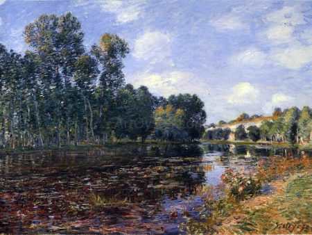 Bend in the River Loing in Summer by Alfred Sisley - Hand-Painted Oil Painting on Canvas Online now