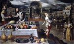 Banquet in a Formal Palace Garden by Lodewijk Toeput - Hand-Painted Oil Painting on Canvas Sale