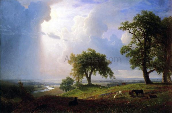 California Spring by Albert Bierstadt - Hand-Painted Oil Painting on Canvas For Discount