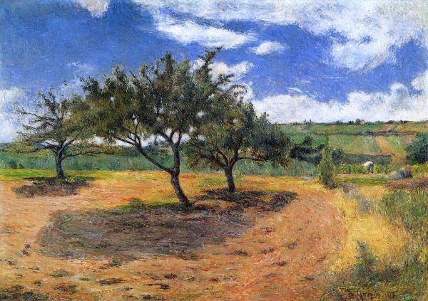 Apple Trees at l Hermitage by Paul Gauguin - Hand-Painted Oil Painting on Canvas Fashion