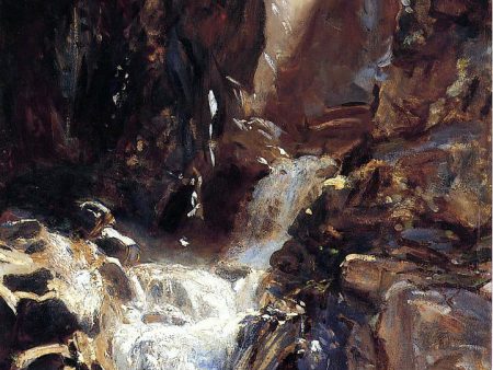 A Waterfall by John Singer Sargent - Hand-Painted Oil Painting on Canvas Online Hot Sale