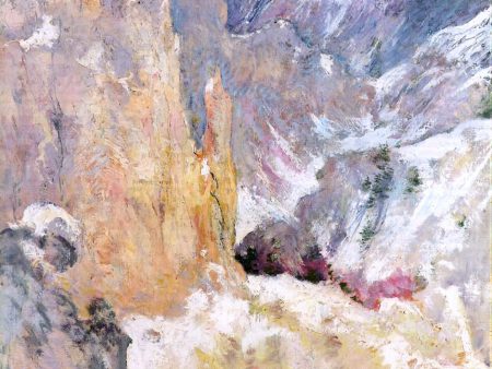 Canyon in the Yellowstone by John Twachtman - Hand-Painted Oil Painting on Canvas Cheap