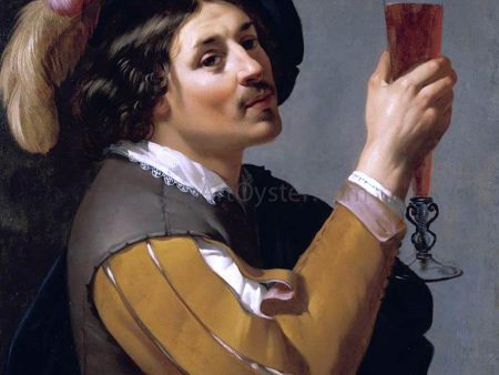 Young Man Drinking a Glass of Wine by Jan Van Bijlert - Hand-Painted Oil Painting on Canvas Cheap