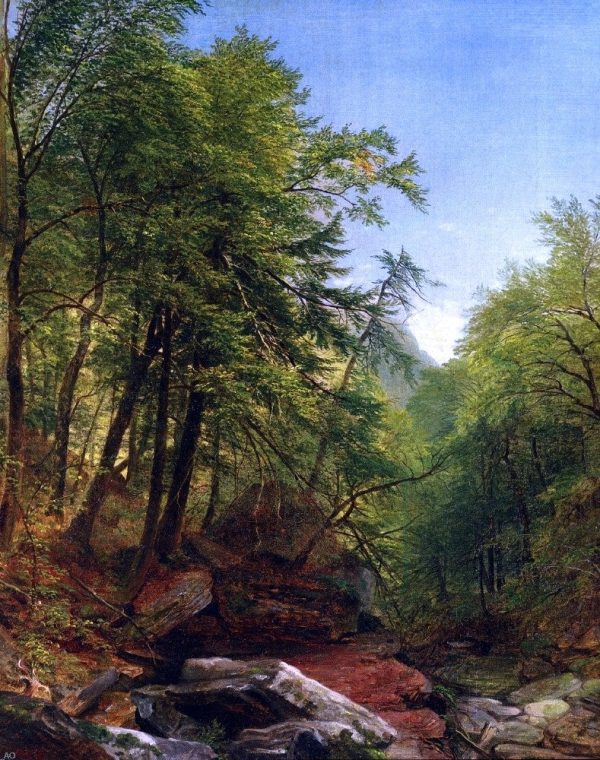 Woodland Scene by Asher Brown Durand - Hand-Painted Oil Painting on Canvas Fashion