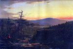 Catskill Mountains at Sunset by John Adams Parker - Hand-Painted Oil Painting on Canvas For Discount