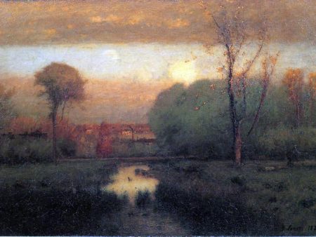 Autumn Gold by George Inness - Hand-Painted Oil Painting on Canvas Discount