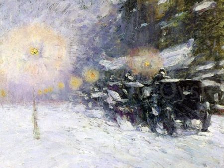 Winter Midnight by Frederick Childe Hassam - Hand-Painted Oil Painting on Canvas For Cheap