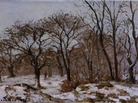 Chestnut Orchard in Winter by Camille Pissarro - Hand-Painted Oil Painting on Canvas Online now