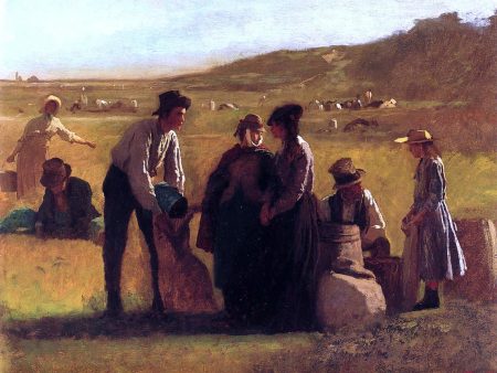 Cranberry Pickers by Eastman Johnson - Hand-Painted Oil Painting on Canvas Sale