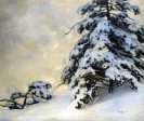 After the Snowfall by Jonas Lie - Hand-Painted Oil Painting on Canvas Discount