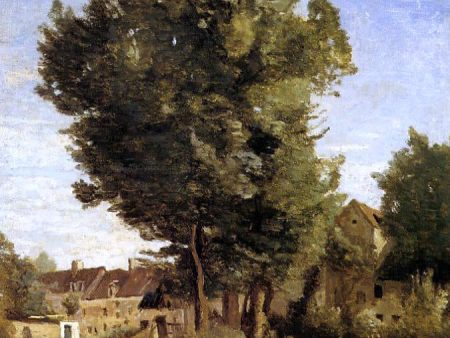 A Village near Beauvais by Jean-Baptiste-Camille Corot - Hand-Painted Oil Painting on Canvas For Discount