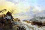 A Winter s Day by Frederk M Kruseman - Hand-Painted Oil Painting on Canvas Fashion