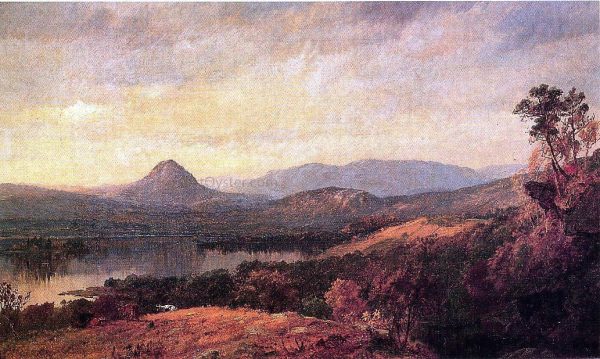 Adam and Eve Mountains by Jasper Francis Cropsey - Hand-Painted Oil Painting on Canvas Discount