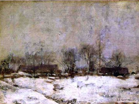 Winter Landscape, Cincinnati by John Twachtman - Hand-Painted Oil Painting on Canvas For Discount