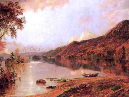 Autumn by the Lake by Jasper Francis Cropsey - Hand-Painted Oil Painting on Canvas For Cheap