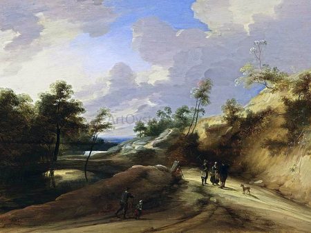 A Wooded Dune Landscape by Lodewijk De Vadder - Hand-Painted Oil Painting on Canvas For Cheap