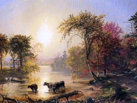 Autumn in America (also known as The Susquehanna River) by Jasper Francis Cropsey - Hand-Painted Oil Painting on Canvas Cheap