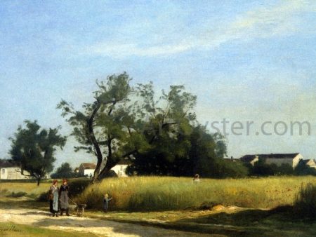 A Walk in the Countryside by Eugene-Antoine-Samuel Lavielle - Hand-Painted Oil Painting on Canvas Supply