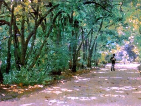 Alley in the Park Kachanovka by Ilia Efimovich Repin - Hand-Painted Oil Painting on Canvas For Sale