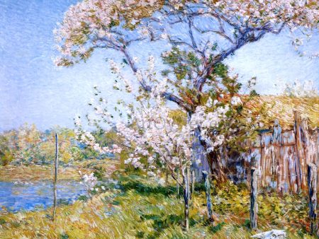 Apple Trees in Bloom, Old Lyme by Frederick Childe Hassam - Hand-Painted Oil Painting on Canvas Online