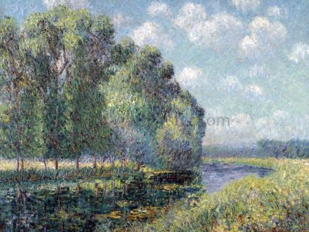 By the Eure River in Spring by Gustave Loiseau - Hand-Painted Oil Painting on Canvas Online Hot Sale