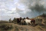 Auf Dem Felde by Ludwig Hartmann - Hand-Painted Oil Painting on Canvas Supply