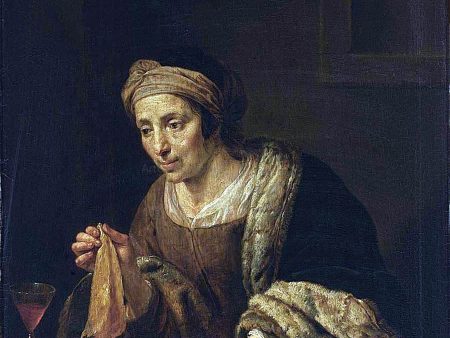 A Woman Holding Pancakes by Jan Van Bijlert - Hand-Painted Oil Painting on Canvas Supply