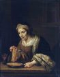 A Woman Holding Pancakes by Jan Van Bijlert - Hand-Painted Oil Painting on Canvas Supply