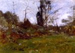 Woodland landscape by Louis Alexandre Cabie - Hand-Painted Oil Painting on Canvas on Sale