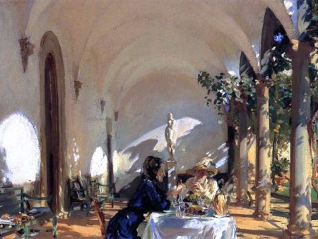 Breakfast in the Loggia by John Singer Sargent - Hand-Painted Oil Painting on Canvas For Discount