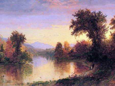 Autumn by the River by Jasper Francis Cropsey - Hand-Painted Oil Painting on Canvas Online Sale