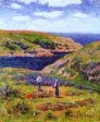 Cliffs at Clohars, Carnoet by Henri Moret - Hand-Painted Oil Painting on Canvas Online now