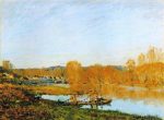 Autumn - Banks of the Seine near Bougival by Alfred Sisley - Hand-Painted Oil Painting on Canvas Supply