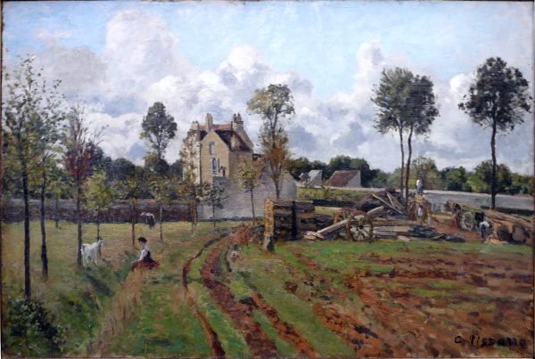 Allee du Tour Du Jongleur by Camille Pissarro - Hand-Painted Oil Painting on Canvas on Sale