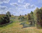 Berneval Meadows, Morning by Camille Pissarro - Hand-Painted Oil Painting on Canvas Online Sale