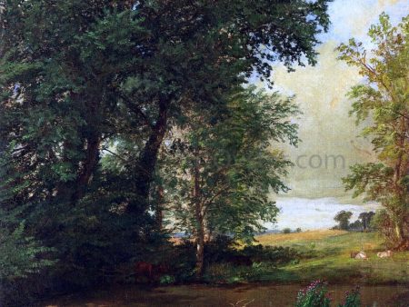 Banks of the River by Jasper Francis Cropsey - Hand-Painted Oil Painting on Canvas Hot on Sale