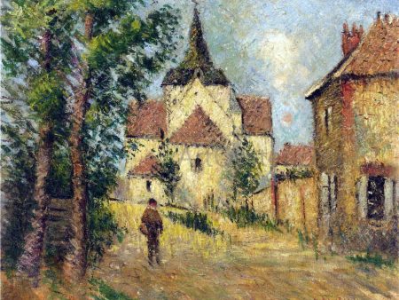 A Village Street by Gustave Loiseau - Hand-Painted Oil Painting on Canvas Fashion