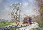 Along the Woods in Spring by Alfred Sisley - Hand-Painted Oil Painting on Canvas on Sale