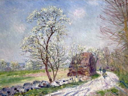 Along the Woods in Spring by Alfred Sisley - Hand-Painted Oil Painting on Canvas on Sale