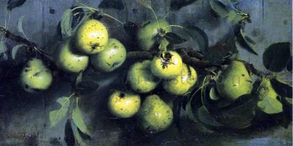 Bough of Pears with Yellow Jacket by Joseph Decker - Hand-Painted Oil Painting on Canvas Online now