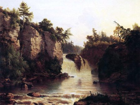 Ausable Falls by Frederick Rondel - Hand-Painted Oil Painting on Canvas Online