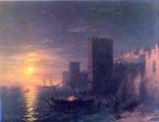 A Lunar Night in the Constantinople by Ivan Constantinovich Aivazovsky - Hand-Painted Oil Painting on Canvas Online