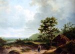 A Wooded River Landscape by Alexander Joseph Daiwaille - Hand-Painted Oil Painting on Canvas For Sale