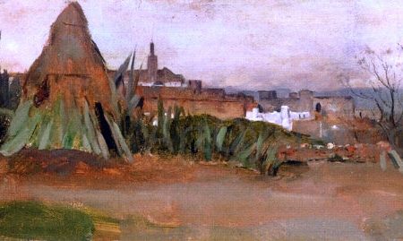 A View of Tangiers by Maurice Bompard - Hand-Painted Oil Painting on Canvas Fashion