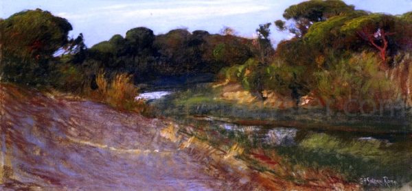 An outlet of the Fosano Canal by Giulio Aristide Sartorio - Hand-Painted Oil Painting on Canvas Online